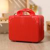 14-дюймовая женская кожаная косметичка: Компактная, легкая дамская сумочка и мини-дорожный чемодан