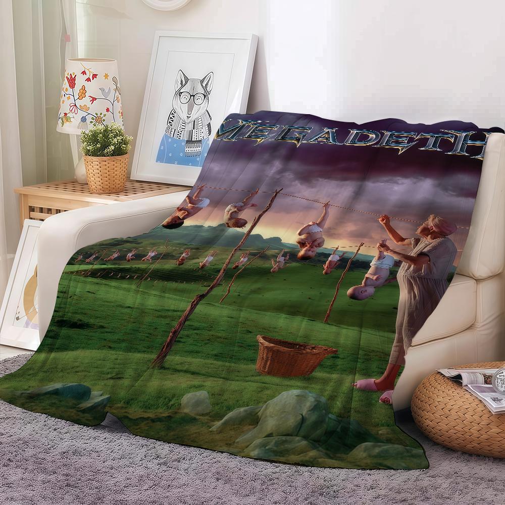 M-megadeth Band Blanket Warm And Soft Suitable For Bedroom Living Room Sofa Bed Office Travel Camping