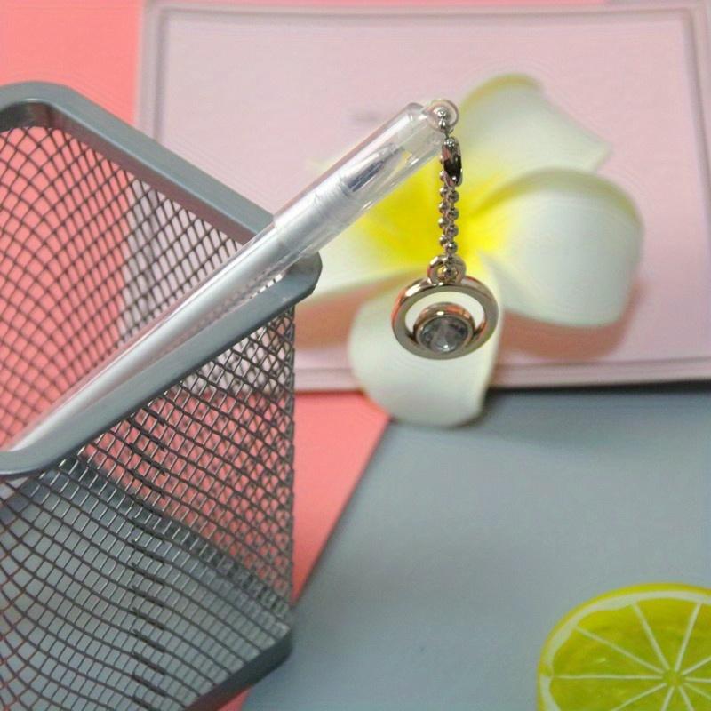 Школьный сезон 10 шт. 0,5 мм креативная ручка с подвеской в виде кольца и имитации драгоценного камня, маленькая свежая подвеска, гелевая ручка, офисные канцелярские товары, ручка для подписи на водной основе