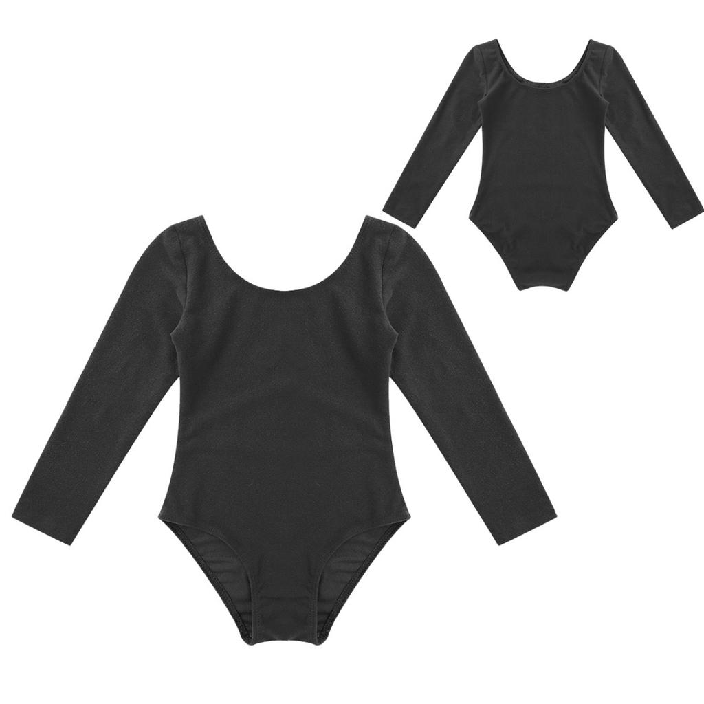 Детский балетный трико для гимнастики и балета для маленьких девочек, юбка-пачка с длинными рукавами, танцевальная одежда, костюм