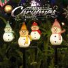 Solar Waterproof Christmas Snowman Floor Insertion Light Outdoor Garden Christmas Sunshine Courtyard Path Decoration Light Christmas Atmosphere Light