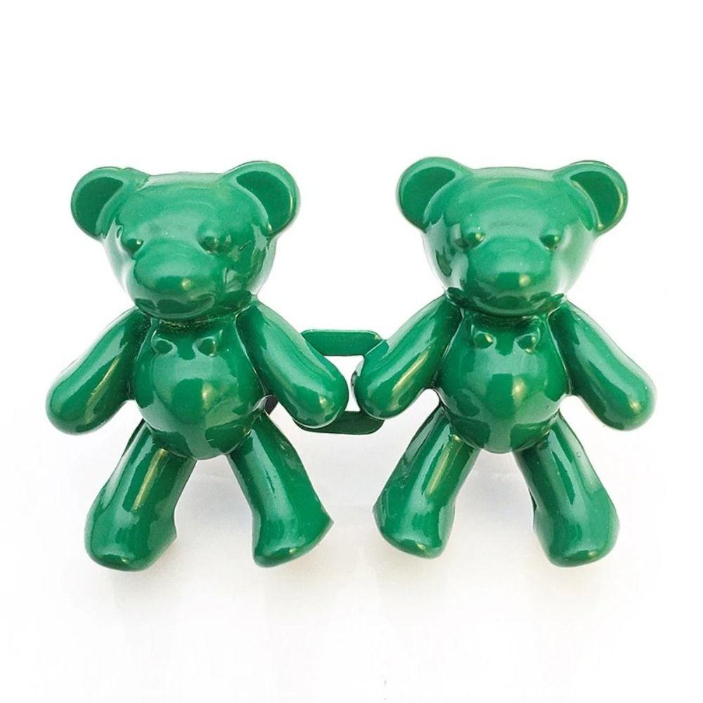 Сплав без гвоздей Кнопка Съемная пряжка для талии с медведем Модная регулируемая кнопка