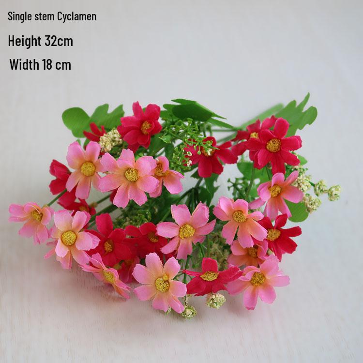Silk Fake Flower Bouquet for Living Room or Dining Table Decor - Plastic Dried Flower Bonsai Ornaments