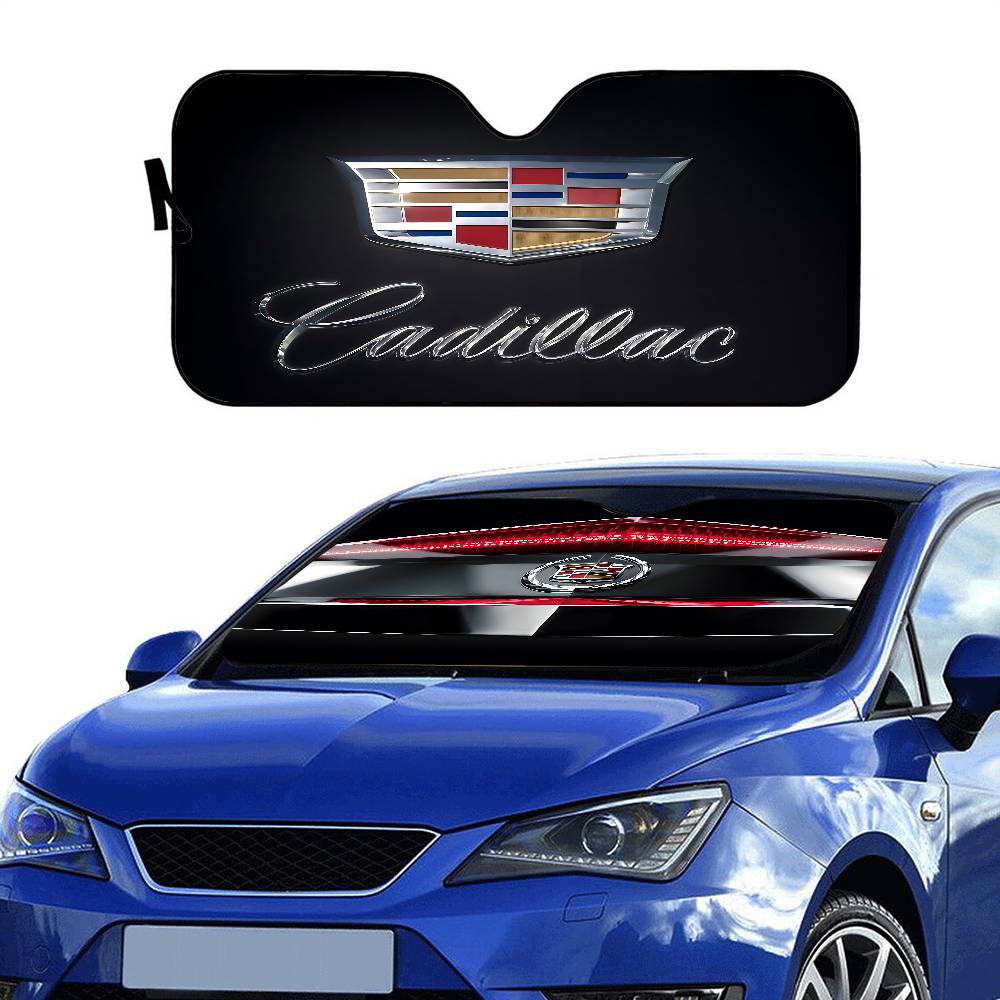 Ctwzlm1 C-Cadillac Автомобиль Автомобильная солнцезащитная шторка Солнцезащитная шторка на лобовое стекло Для большинства седанов и внедорожников Блокирует максимальное количество УФ-лучей Сохраняет ваш автомобиль прохладным