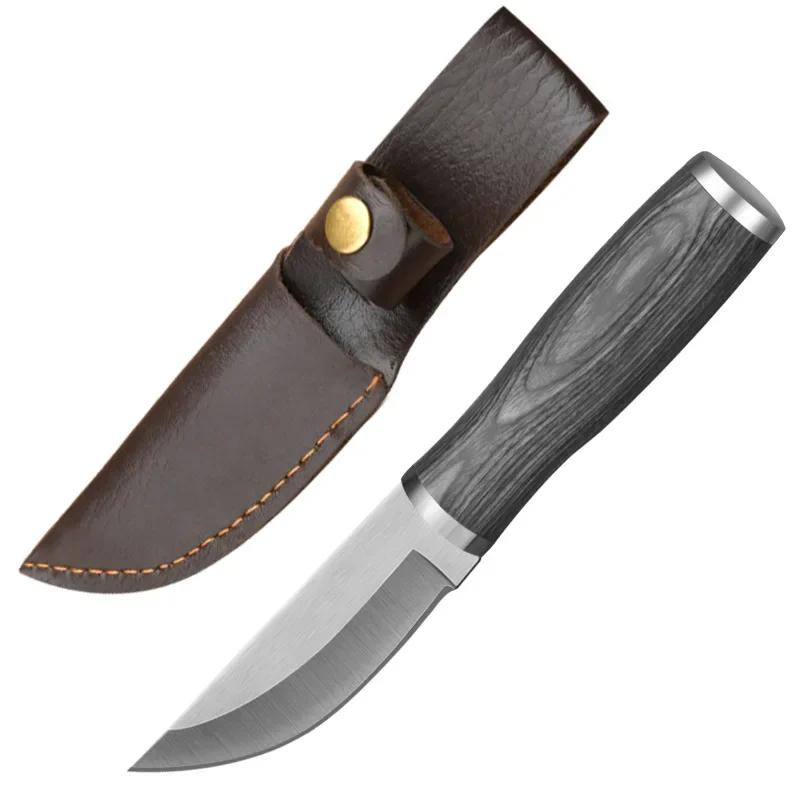 Нож из розового дерева 5Cr15 из нержавеющей стали, процесс вытяжки, кухонный нож для резки мяса, инструменты для барбекю и фруктов