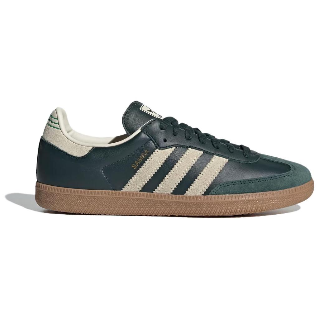 adidas Мужские кроссовки Samba OG Shadow Green Cream White с золотисто-металлическим эффектом ID1483