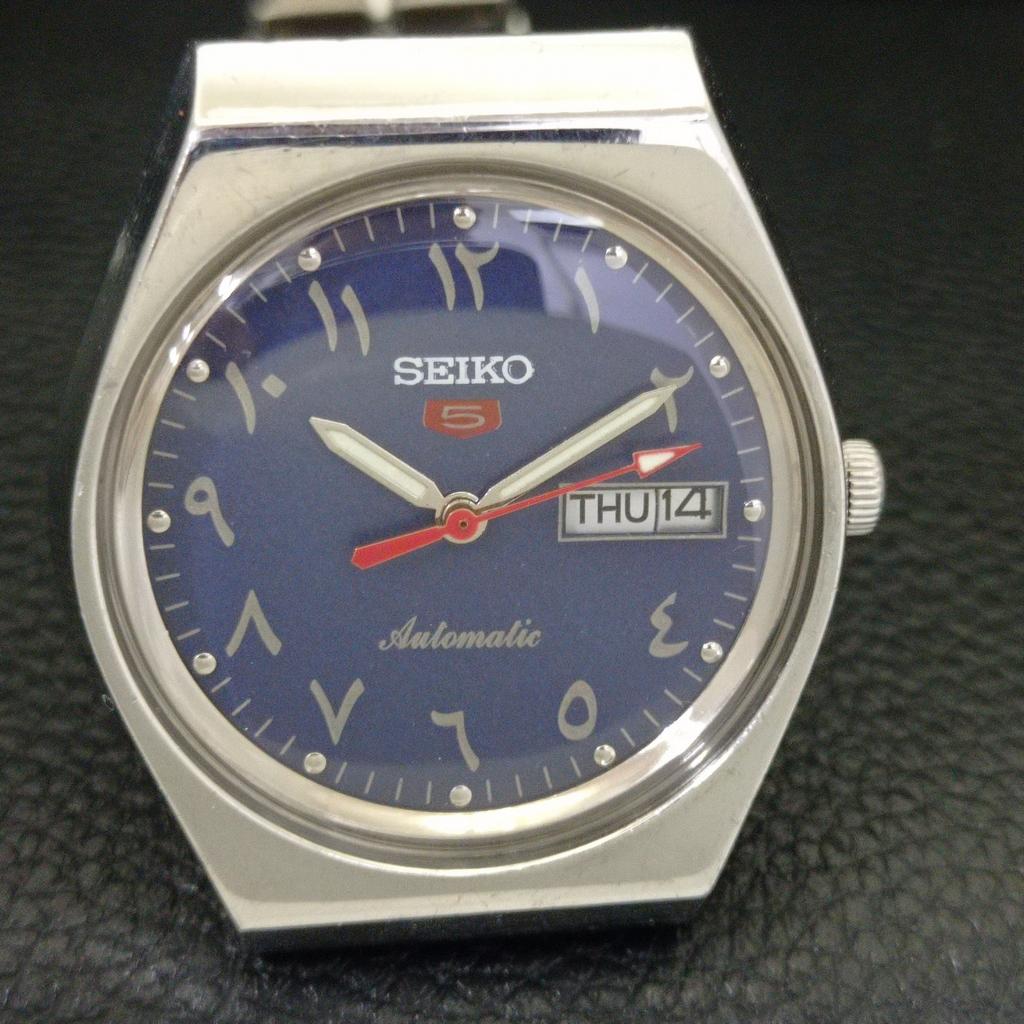 ВИНТАЖНЫЕ МУЖСКИЕ ЧАСЫ SEIKO 5 AUTOMATIC 6309A ЯПОНИЯ С АРАБСКИМ СИНИМ ЦИФЕРБЛАТОМ a702653-1