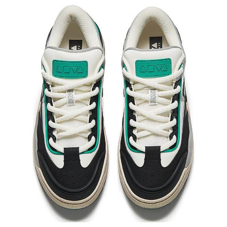 Anta Aojie S Синтетическая кожа Удобные Универсальные Нескользящие Износостойкие Низкие Кроссовки Мужские Кроссовки Черные Белые Серые 112448081-5