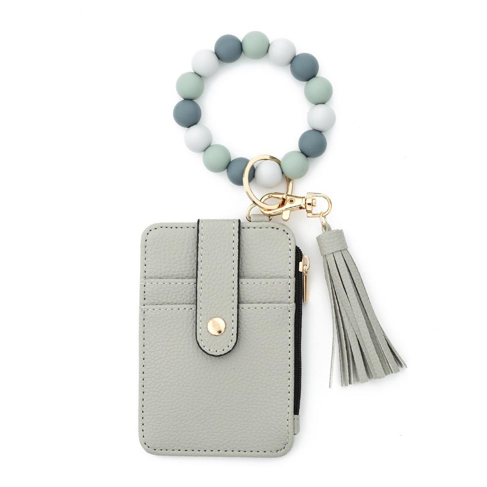 Браслет-брелок из искусственной кожи, держатель для карт, богемный стиль, нарукавная повязка, визитница, брелок для ключей, для повседневного использования