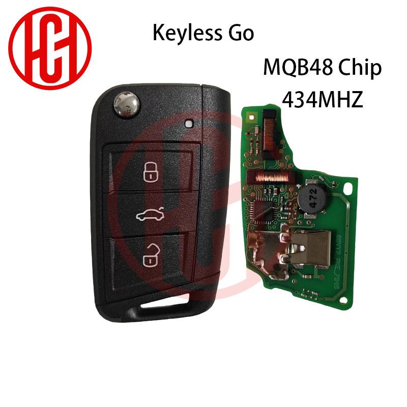 Чип MQB48 434 МГц для VW Seat Leon Ateca Golf7 MK7 Touran Polo Tiguan Skoda Octavia Пульт ДУ для автомобиля 5G0959752BA 5G6959752AB BB