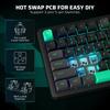 LTC Nimbleback NB832 Беспроводная механическая игровая клавиатура с RGB-подсветкой, программным обеспечением и настраиваемыми линейными переключателями, клавиатура 75%, трехрежимный BT5.0/2.4G/USB-C