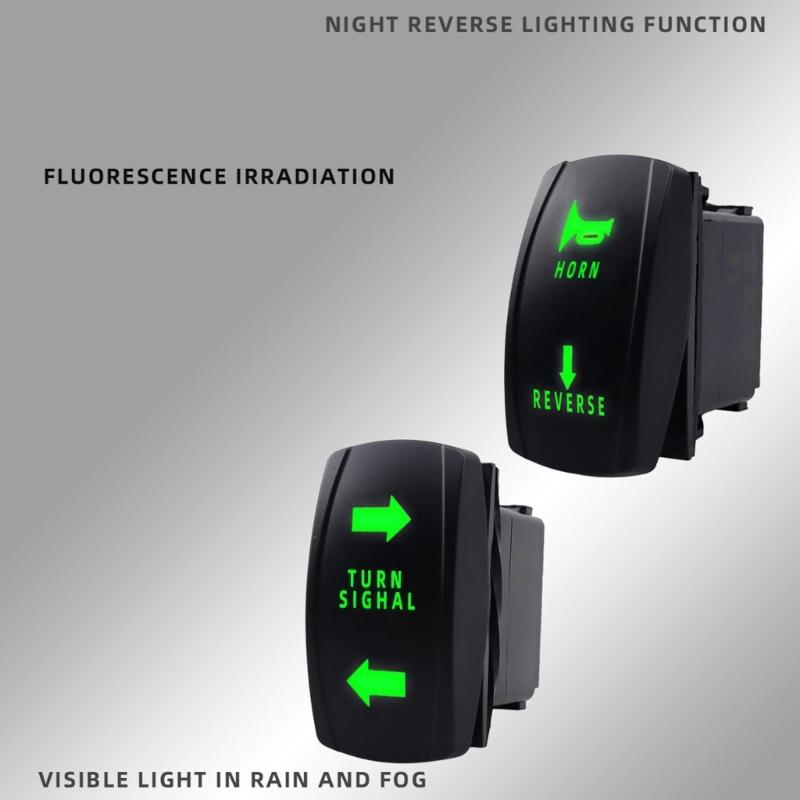 Universal ATV UTV SXS Turn Signal Street Legals Kit Turn Signal Rockers Switch Horn Flasher Relays Fuses Line Reverse