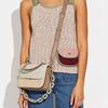 New COACH Rogue Jacquard Fabric With Cow Leather Handbag Shoulder Bag Crossbody Bag Small Size Women's White & Nude CA215-B4UDL