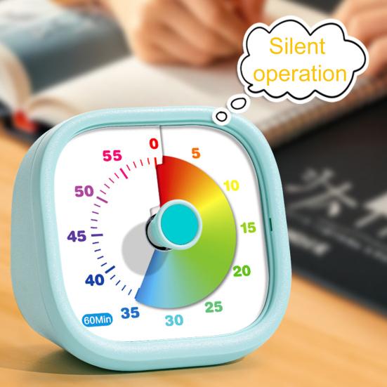 Visual Timer for Kids 60 Timer Silent Countdown Minute Pomodoro Timer Clock Rainbow Color Desk Time