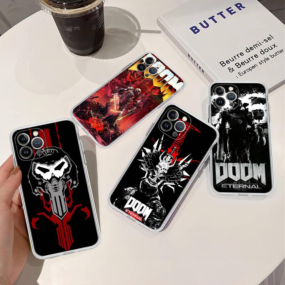 Классическая игра D-DOOM-E-EternalS Чехол для телефона Для IPhone 17 16 15 14 13 12 11 Pro Max Plus Мягкий чехол Персонализированный Сделай сам
