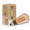 Nostalgia Edison LED Bulb, Long, Gold, Dimmable, Clear Glass, Standard Bulb Type ST64, Eggplant Shape, Warm White, 2000K, 20W Equivalent, 200lm, E26,