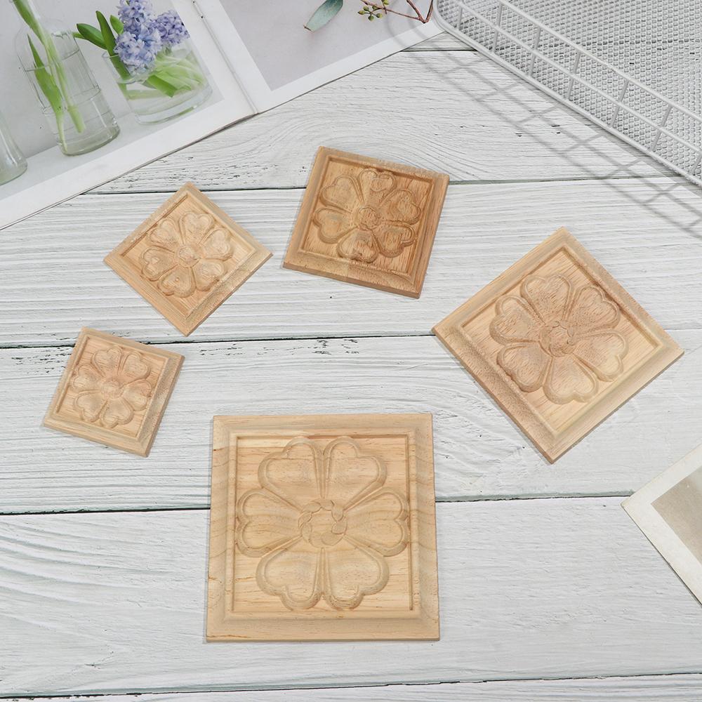 Style Decoration Crafts Vintage Wood Carved Cabinet Seat Feets Furniture Foot Legs Home Decor