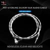 YYAUDIO HIFI Sterling Silver 3.5mm AUX Audio Cable Is Suitable for Mobile Phones Desktop Computers Car Stereo MP3Good Product