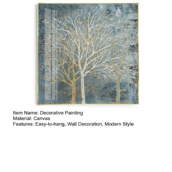 Декоративные картины Сине-белое дерево Современные абстрактные легко повесить клейкие картины Украшения для стен