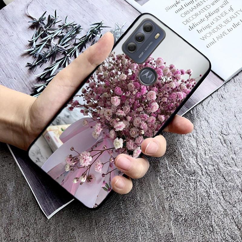 Чехол для телефона Baby Breath Flowers для Moto G84 G22 G32 G42 G52 G62 G53 G72 G60 G60S G100 G10 G20 G30 G13 G50 G 5G G Pure