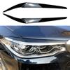 For BMW 5 Series G30 G31 Headlight Eyelid Plastic 2017-2021 Carbon Black/Glossy Black Front Headlights Eyebrows Headlamp Eyelid