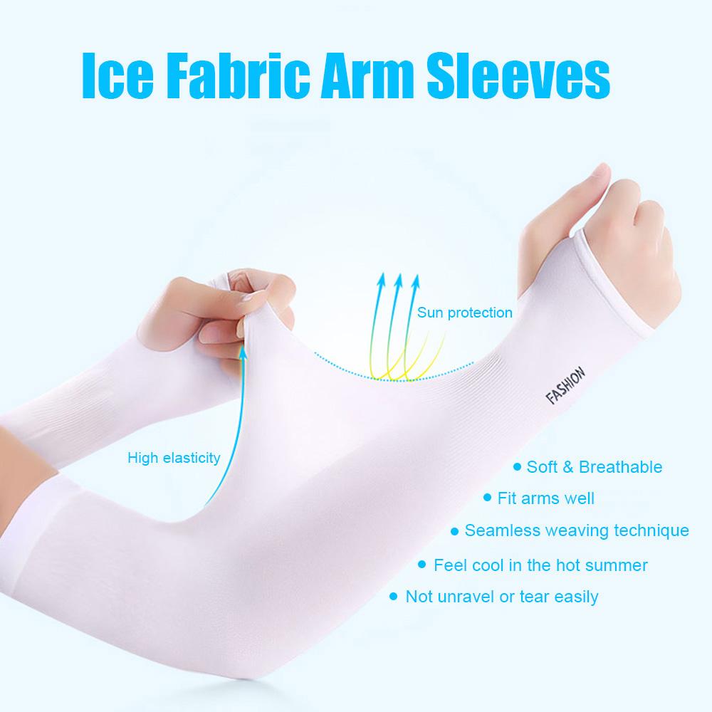УФ-защитные нарукавники для мужчин и женщин, охлаждающая защита, дышащие эластичные летние виды спорта