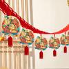 Cartoon 2025 Snake Year Pulling Flag Traditional Snake Year Banner Pendant  Holiday Festival Decor