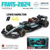 Bburago 1:43 Mercedes-AMG Petronas F1 Команда W15 2024 № 44 Хэмилтон № 63 Джордж Расселл модель из литого сплава