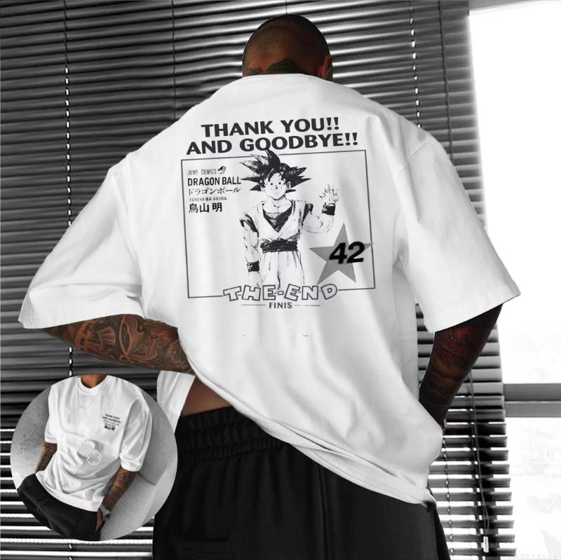 2026 Summer Dragon Ball Compilations Retro Highquality Cotton Mens Tshirts Son Goku Unisex Childrens Casual Short Sleeves