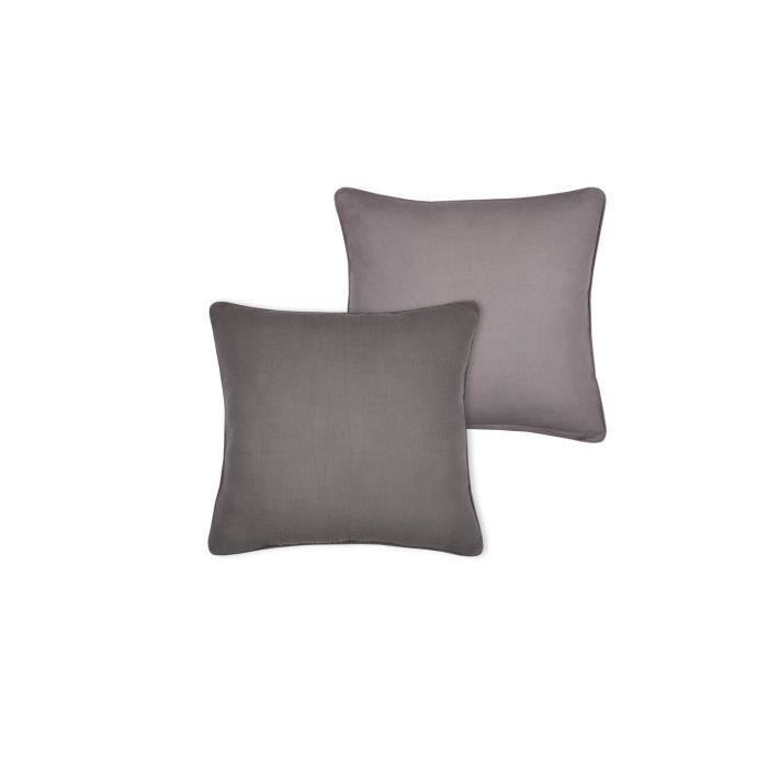 Coussin - Pop - 45 x 45 cm - Gaze de coton - Déhoussable - Taupe