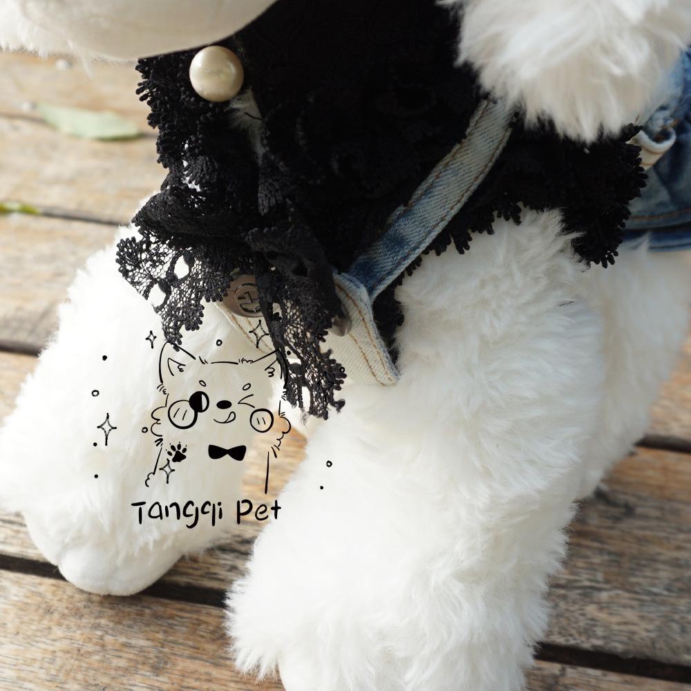 Tangqi Классическое Модное Джинсовое Платье-Сарафан с Градиентом для Кошек и Собак