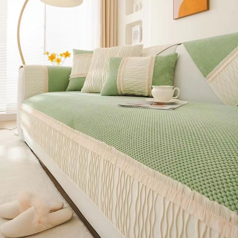 Подушка для дивана в кремовом стиле, новинка четырех сезонов, обычные ткани, кожаный чехол для дивана, легкий роскошный чехол, подушка для полотенец