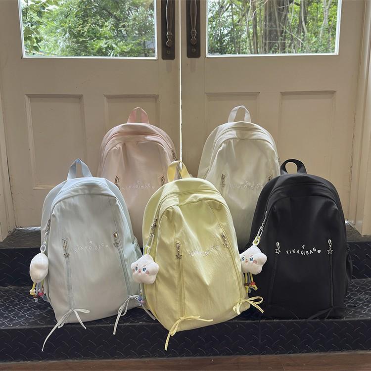 Schoolbag Korean girl backpack, primary and secondary school student backpack for women, casual light backpack, large capacity college style