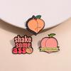 Fruit Enamel Pins Custom Shake Some Ass Brooches Lapel Badges Cutie With A Booty Jewelry Gift for Kids Friends