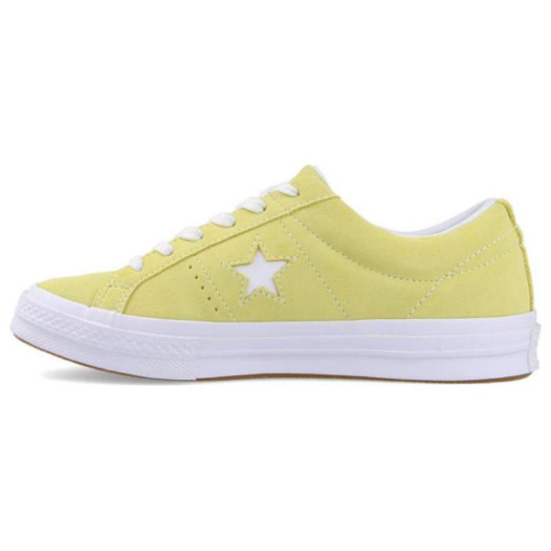 Converse Легкие, износостойкие и нескользящие кеды на низкой подошве One Star для женщин, желто-белые