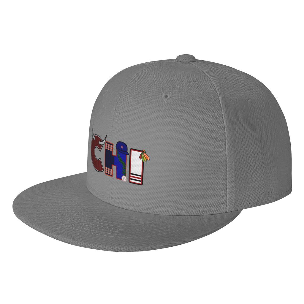 Fashion Chicago City North Flat Brim Sun Hat Photo Shooting Trucker Cap