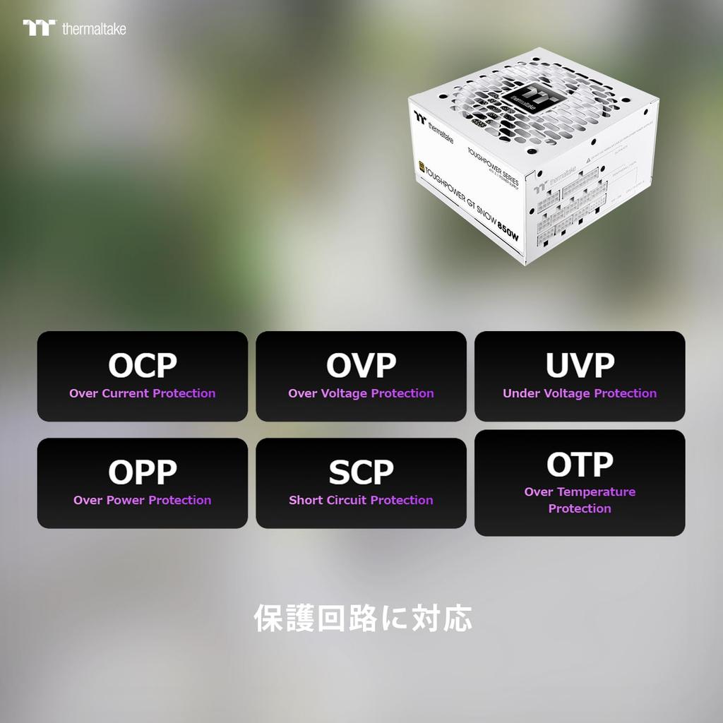 Thermaltake TOUGHPOWER GT 850W Snow ATX 3.1/PCI Express 5.1 Compatible 80PLUS GOLD PC Power Supply Unit White PS-TPT-0850FNFAGJ-W PS1503