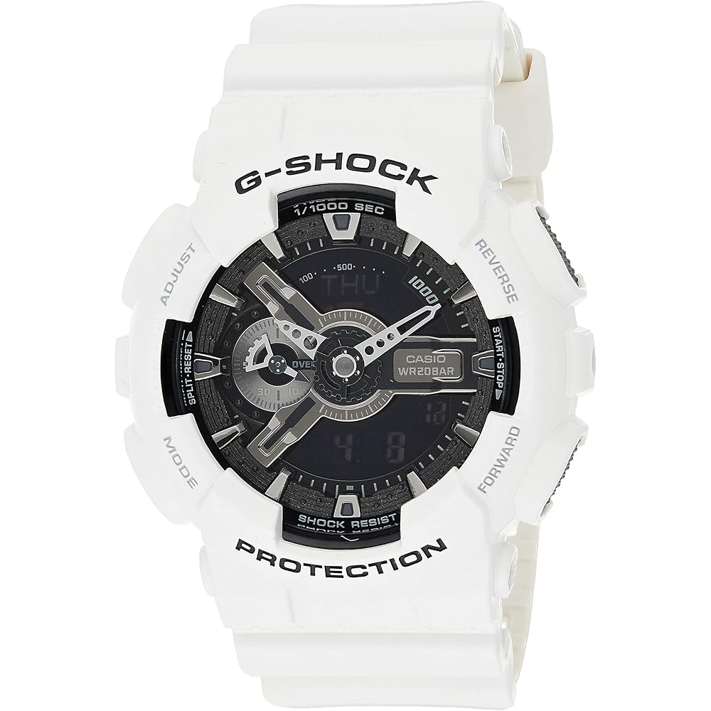 Casio G-Shock GA-110GW-7A White and Black Series Analog-Digital Watch
