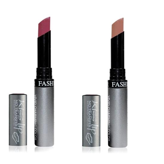 Помада Fashion Colour Kiss Lip без отпечатка, водостойкая, устойчивая к смазыванию, долговечная, набор (Реддл и Минерал)