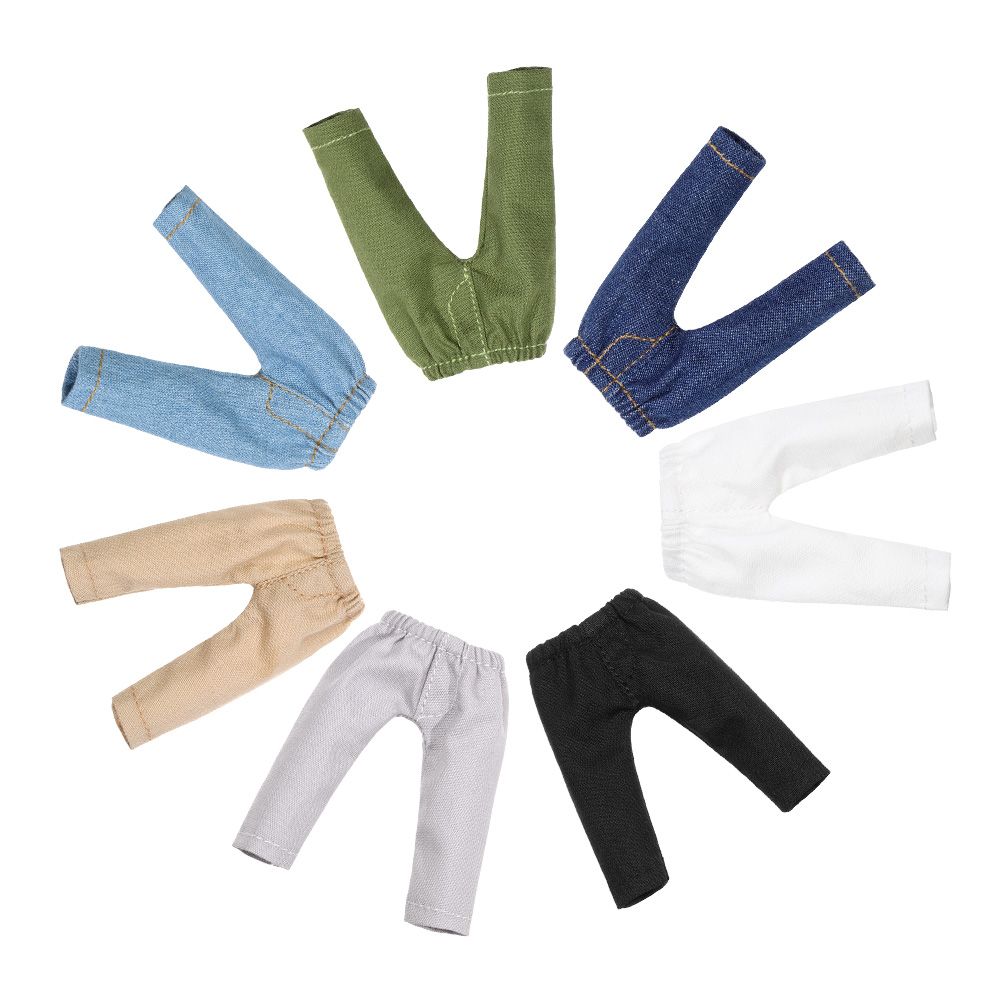 Fashion Casual Wears 1/11 1/12 Dolls Trousers Doll Leather Pants Denim Jeans Clothes Accessories