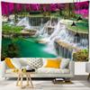 3D Print Tapestry Wall Hanging Waterfall Landscape Tapestry Beautiful Forest Stream Wall Carpet Beach Towel Home Decor Tapestry