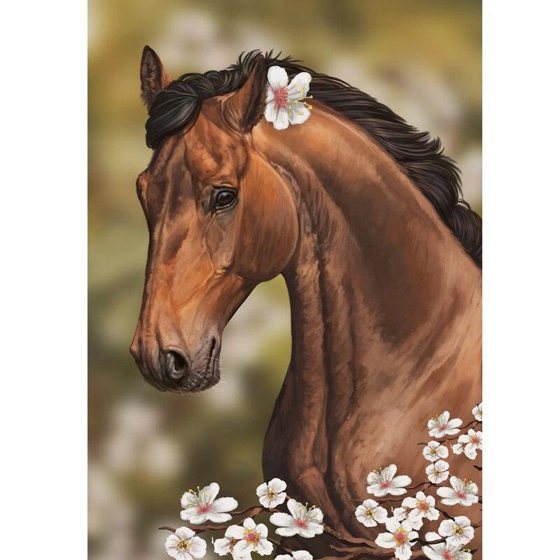 Horse DIY 5D Diamond Painting Full Round Drill Mosaic Animal Diamond Embroidery Cross Stitch Kits Home Decor