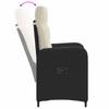 Garden Lounge Set 3 pcs Black and Cream White