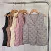 Down vest women's autumn and winter new V-neck warm slim-fitting inner wear light and short bottom liner vest vest vest