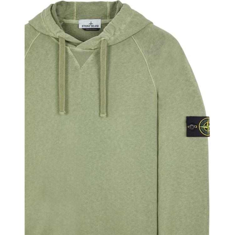 STONE ISLAND Худи с патчем 'Waffen' Зеленое Мужское 781562160-V0155