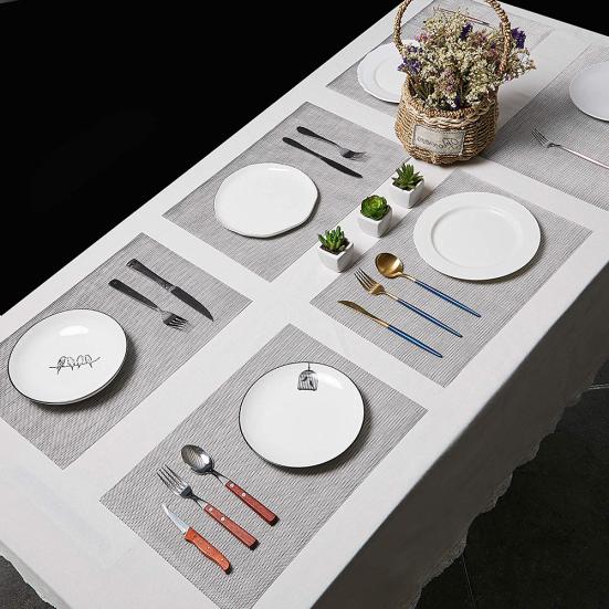 4 шт. термостойкий протираемый коврик для столовых приборов, нескользящий коврик для праздничного стола, декор