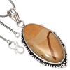 Necklace Amrican Jasper Gemstone Handmade Antique Silver Jewelry 2.25"