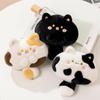Small Black White  Cat Plush Doll Cartoon Stuffed  Kitty Plushie Girl's Bag Keychain Pendant Toys Gift