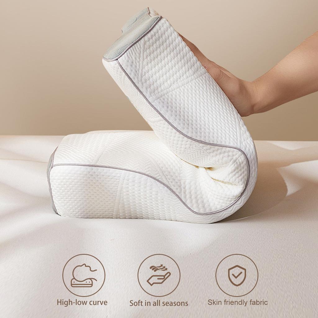 Comfortable Memory Foam Pillow, Ergonomically Designed Sleep Enhancing Cervical Support Pillow, Ideal For Female Side, Back And Stomach Sleepers