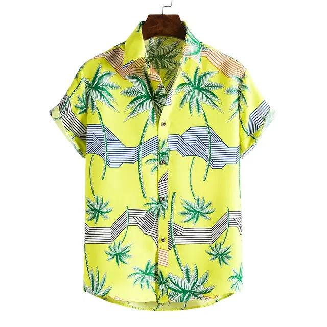 2026 Hawaiian short-sleeve shirt men's clothing shirt for men